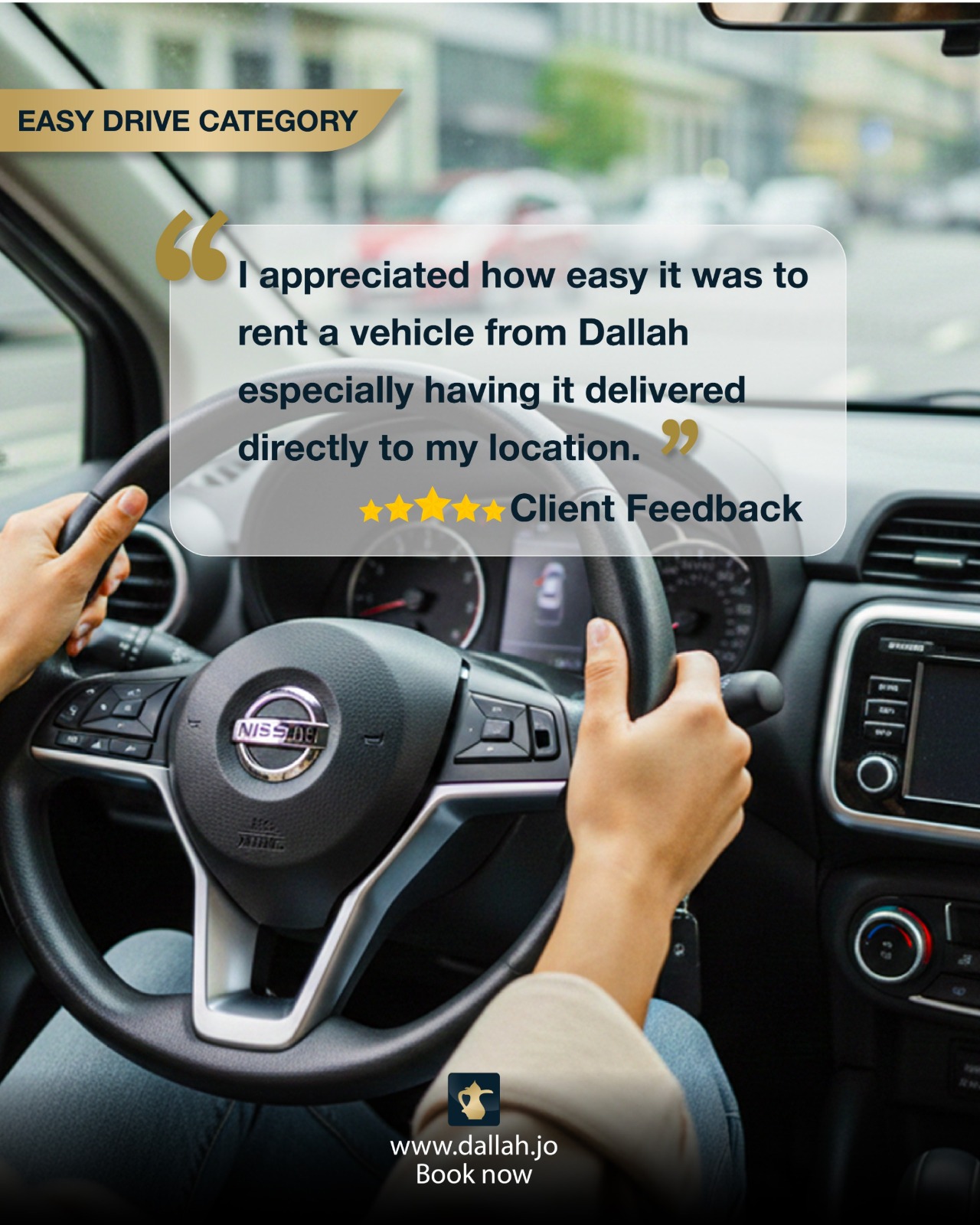 i appreciated how easy it was to rent a vehicle from Dallah especially having it delivered directly to my location